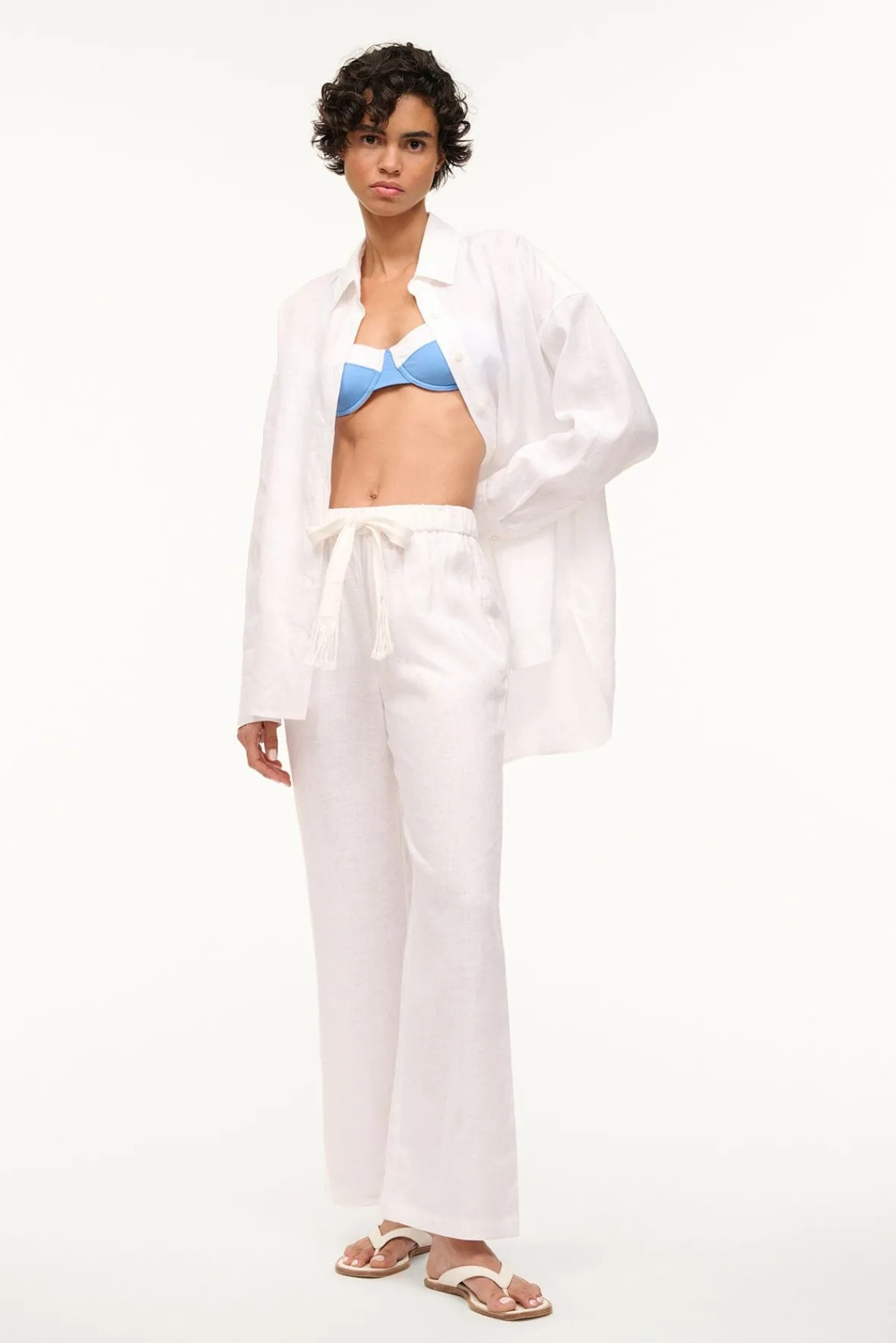 Cover-Ups<STAUD COLTON SHIRT WHITE