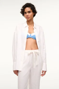 Cover-Ups<STAUD COLTON SHIRT WHITE