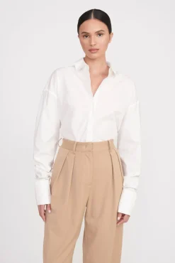Best Sellers|Poplin Shop<STAUD COLTON SHIRT WHITE