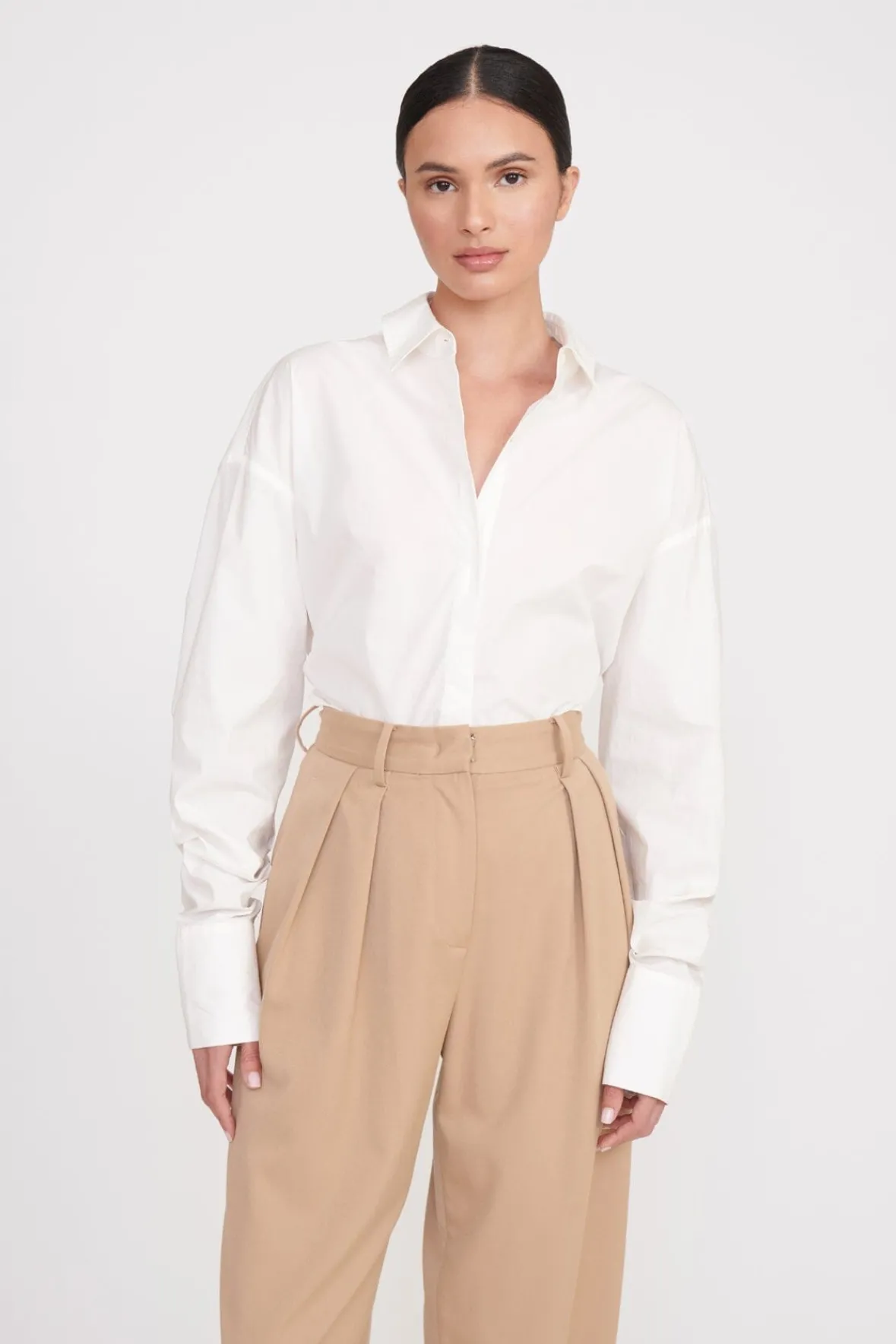 Best Sellers|Poplin Shop<STAUD COLTON SHIRT WHITE