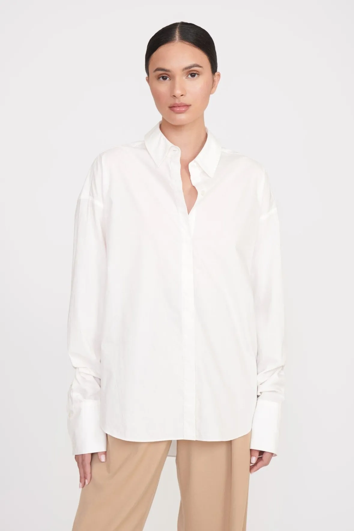 Best Sellers|Poplin Shop<STAUD COLTON SHIRT WHITE