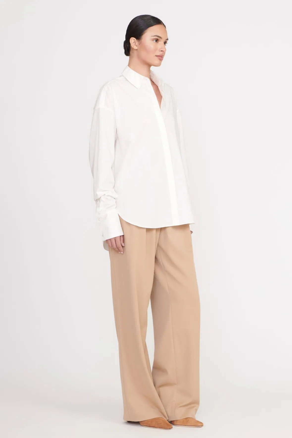 Best Sellers|Poplin Shop<STAUD COLTON SHIRT WHITE