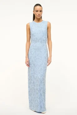 The Evening Edit<STAUD COMO DRESS PERIWINKLE