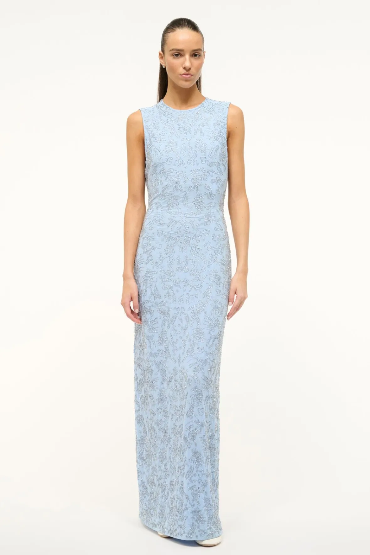The Evening Edit<STAUD COMO DRESS PERIWINKLE