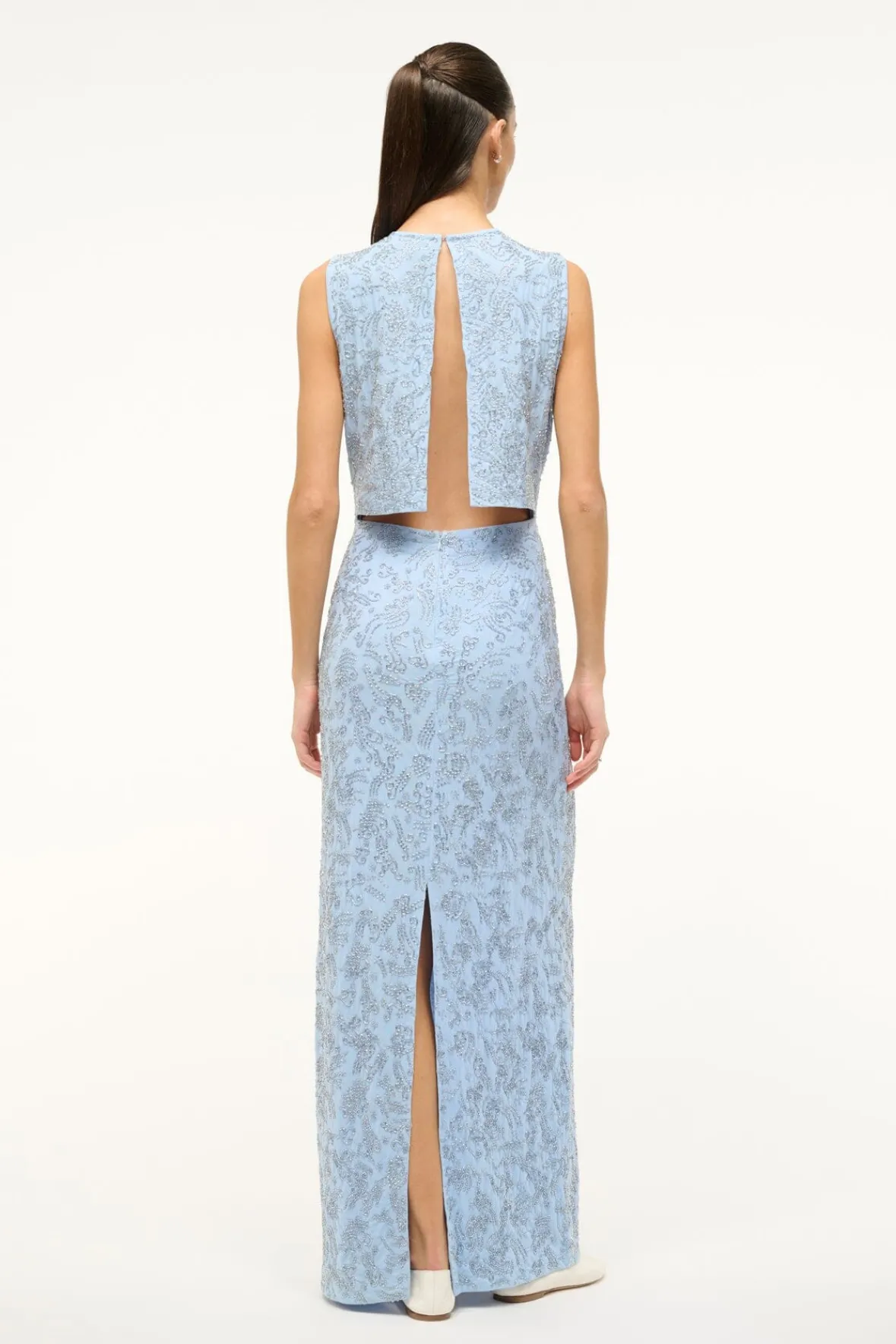 The Evening Edit<STAUD COMO DRESS PERIWINKLE