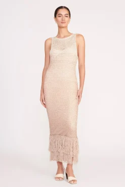 The Evening Edit|Dresses<STAUD CONSTANZA DRESS  BEIGE MULTI BEIGEMULTI