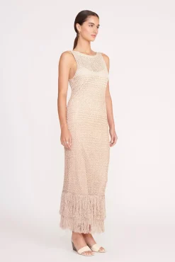 The Evening Edit|Dresses<STAUD CONSTANZA DRESS  BEIGE MULTI BEIGEMULTI