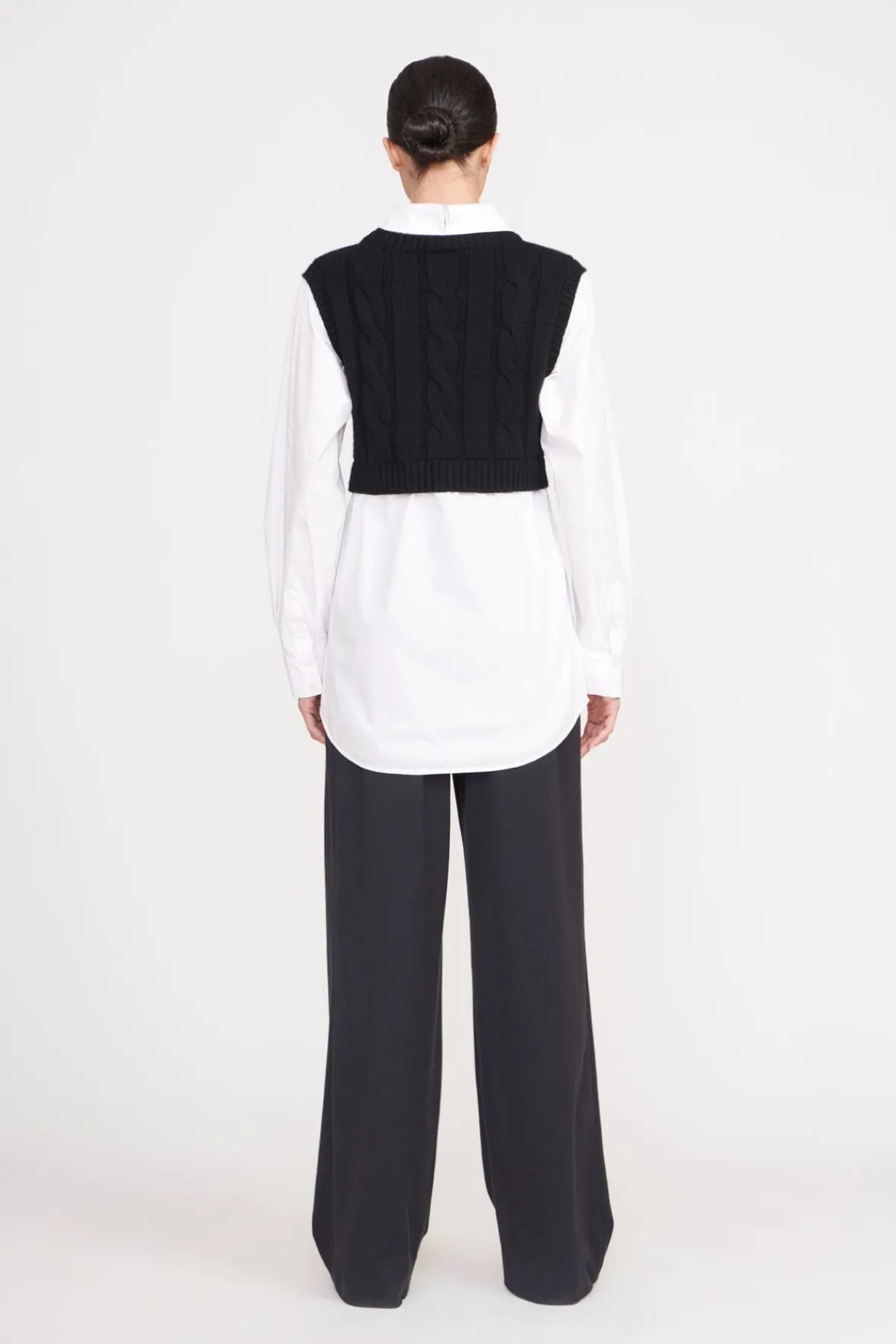Tops<STAUD COOPER TOP BLACK WHITE BLACKWHITE