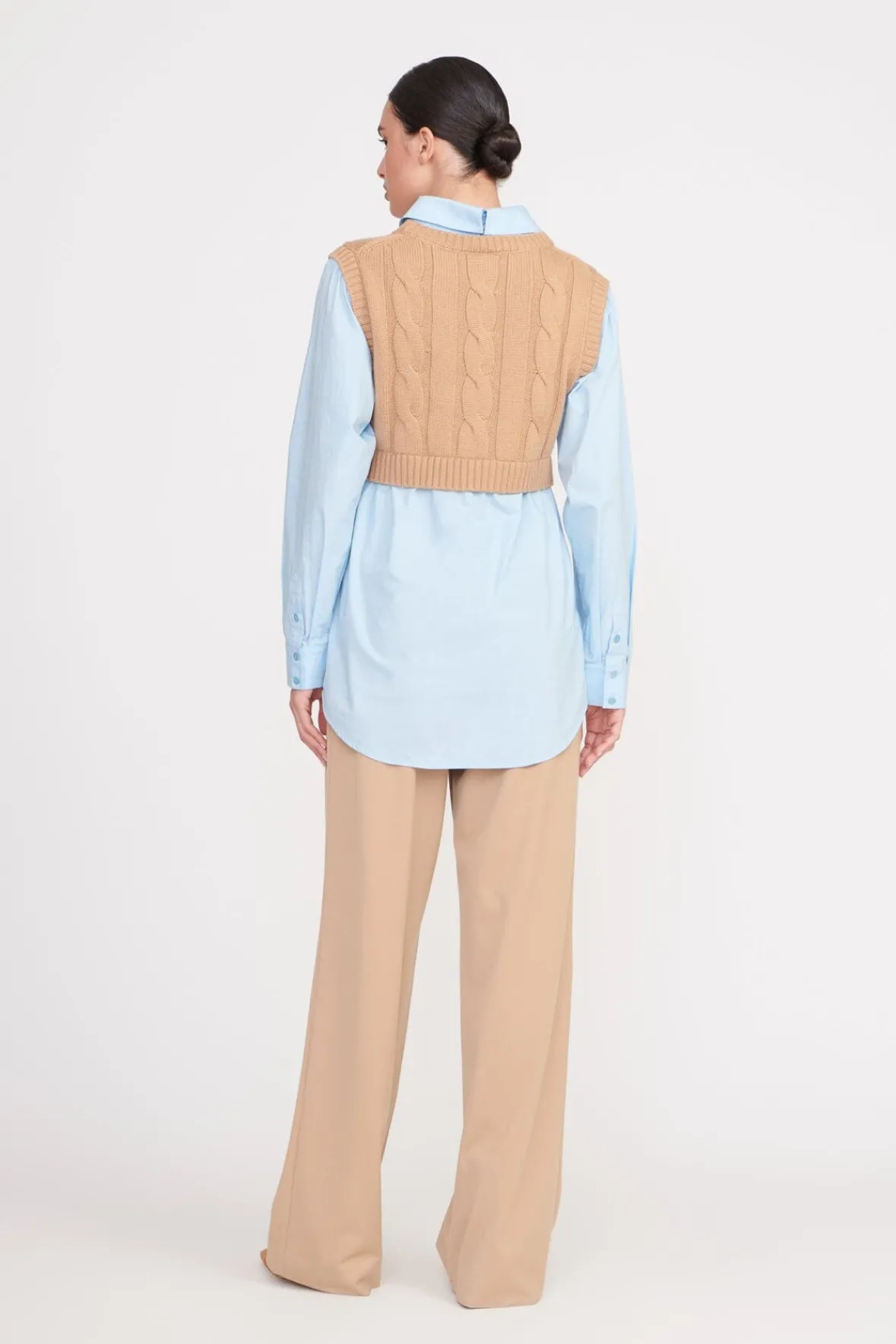 Tops<STAUD COOPER TOP CAMEL FRENCH BLUE CAMELFRENCHBLUE
