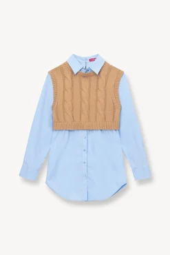 Tops<STAUD COOPER TOP CAMEL FRENCH BLUE CAMELFRENCHBLUE