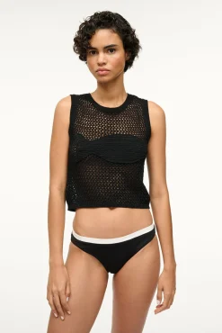 Cover-Ups<STAUD CORRICELLA COVERUP TOP   BLACK