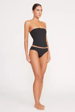 Bikinis<STAUD CORSAGE BIKINI BOTTOM BLACK