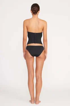 Bikinis<STAUD CORSAGE BIKINI BOTTOM BLACK