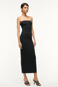 Dresses<STAUD CORTONA DRESS BLACK