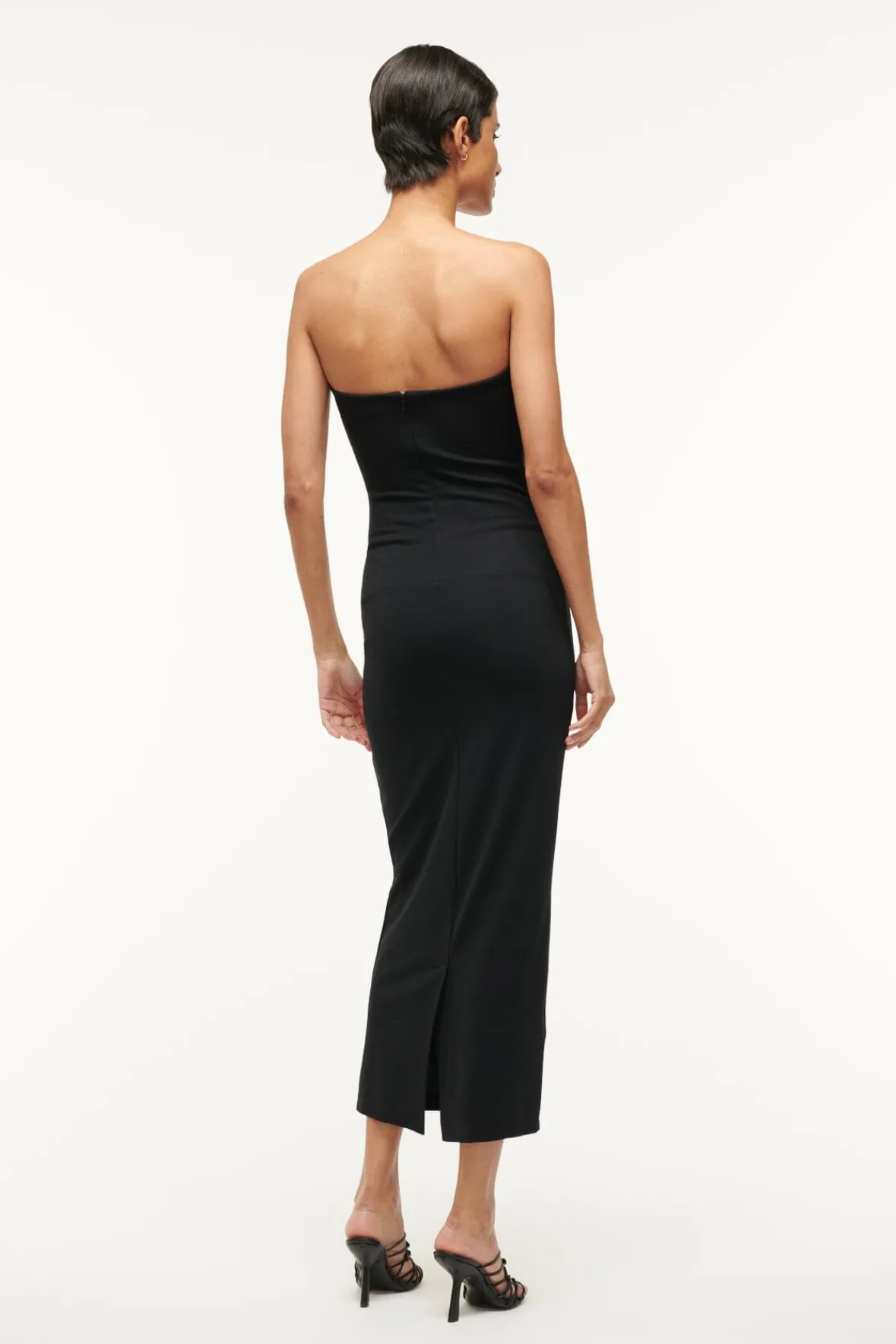 Dresses<STAUD CORTONA DRESS BLACK