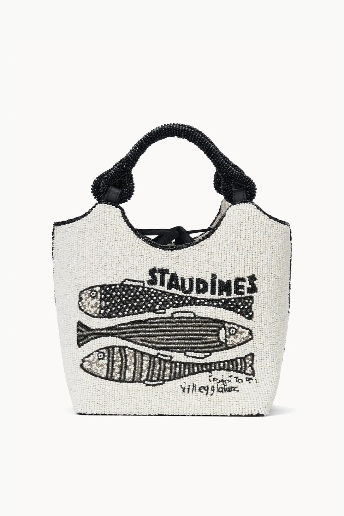 Bucket|Beaded<STAUD COTE BEADED BAG INES CREAM STAUDINESCREAM