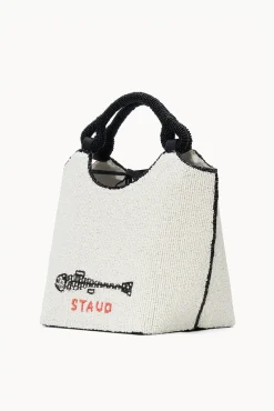 Bucket|Beaded<STAUD COTE BEADED BAG INES CREAM STAUDINESCREAM