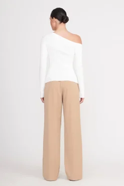 Knits|Tops<STAUD CRAFTSMAN SWEATER IVORY