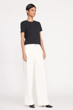 Essentials|Tops<STAUD CREW NECK T SHIRT BLACK