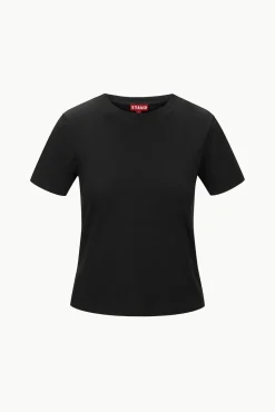 Essentials|Tops<STAUD CREW NECK T SHIRT BLACK