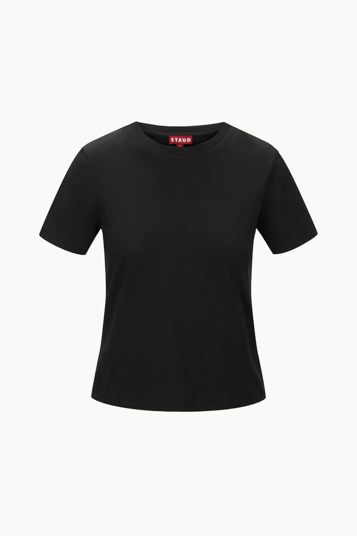 Essentials|Tops<STAUD CREW NECK T SHIRT BLACK