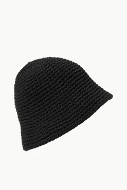 Hats<STAUD CROCHET HAT   BLACK