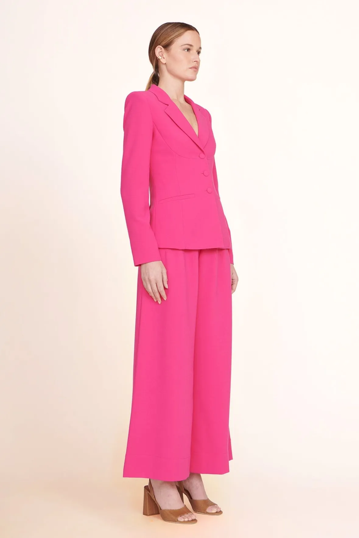 Pants & Shorts<STAUD CROPPED CALEB PANT MAGENTA