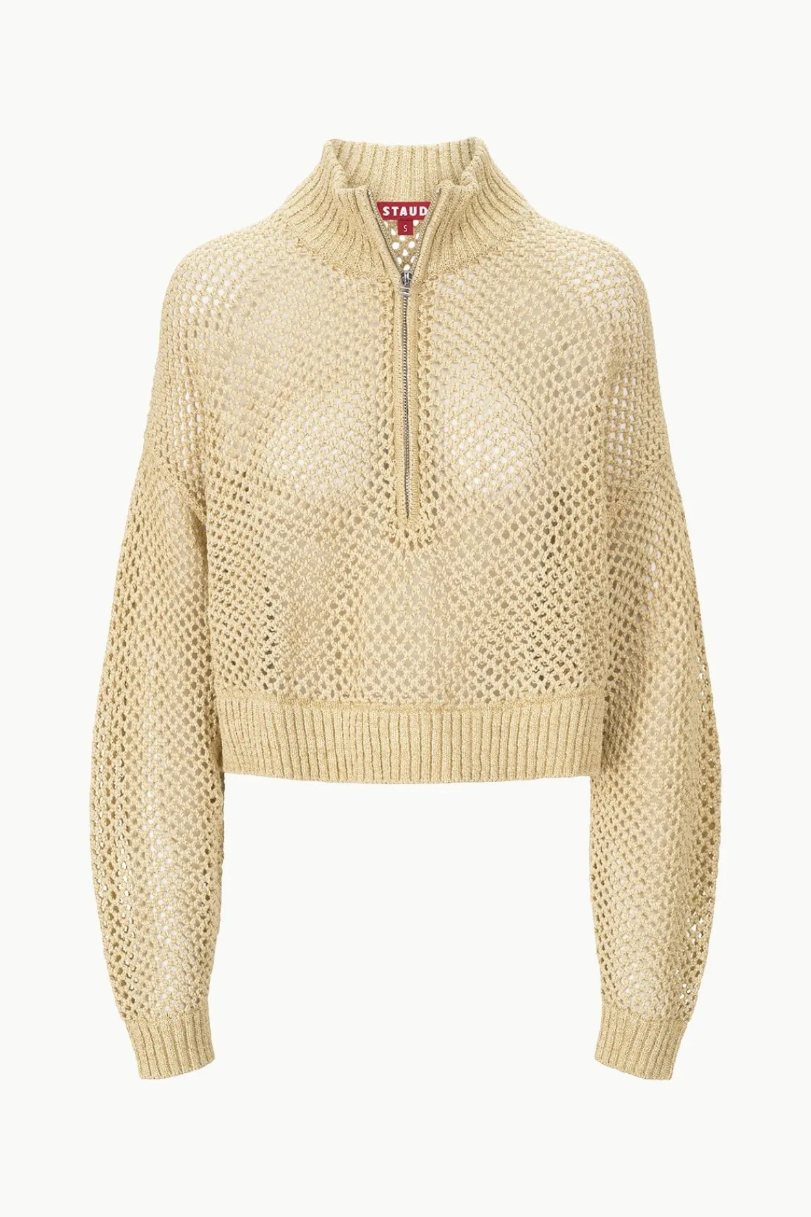 Cover-Ups|Knits<STAUD CROPPED HAMPTON SWEATER NATURAL