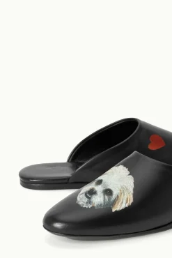 Pet Slippers|Pet Handbags<STAUD CUSTOM ABBY SLIPPER   BLACK