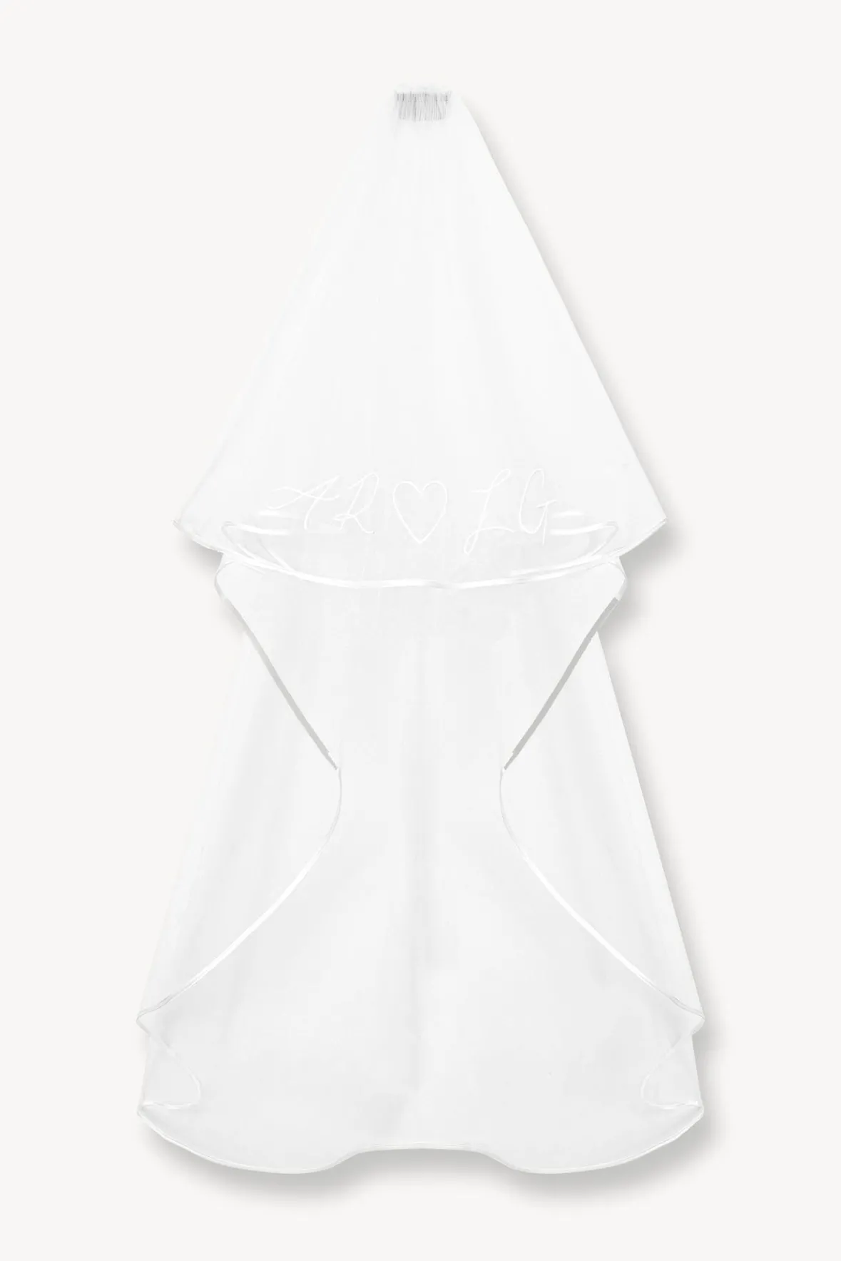 STAUD Bride<STAUD CUSTOM EMBROIDERED INITIALS VEIL