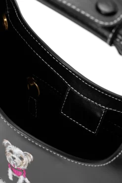 Custom Handbags|Pet Handbags<STAUD CUSTOM MINI MOON BAG BLACK