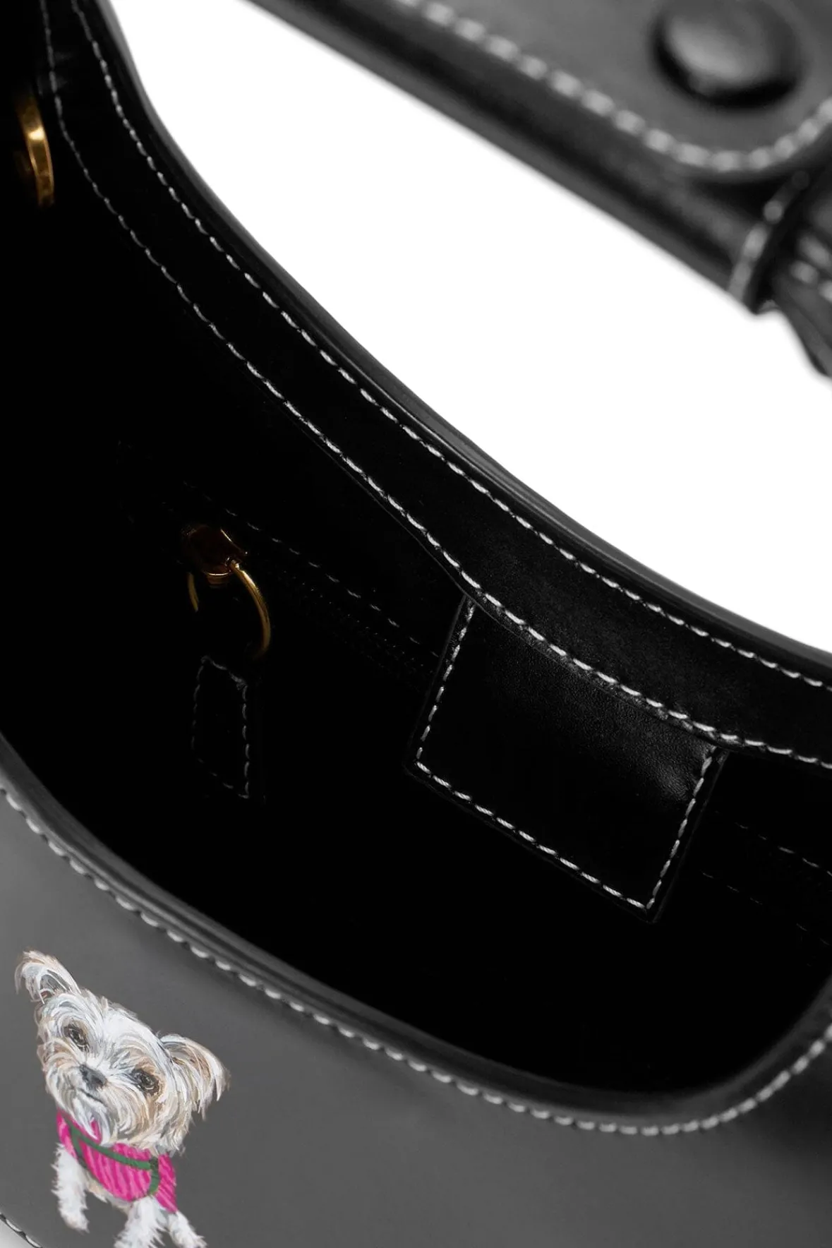 Custom Handbags|Pet Handbags<STAUD CUSTOM MINI MOON BAG BLACK