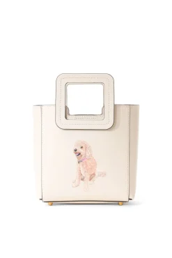 Custom Handbags|Pet Handbags<STAUD CUSTOM MINI SHIRLEY LEATHER BAG  CREAM CREAMCONTRAST