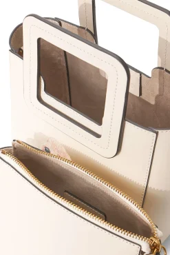 Custom Handbags|Pet Handbags<STAUD CUSTOM MINI SHIRLEY LEATHER BAG CREAM CREAMCONTRAST