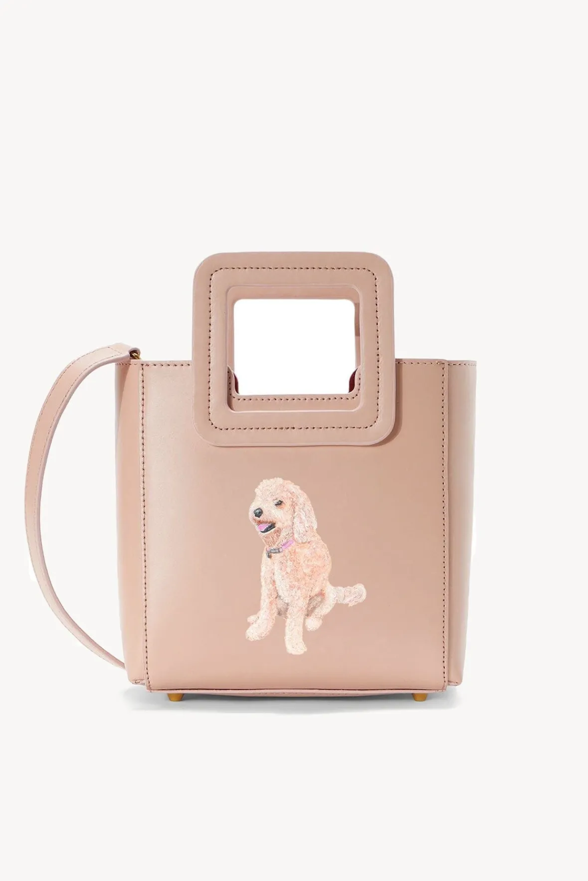 Custom Handbags|Pet Handbags<STAUD CUSTOM MINI SHIRLEY LEATHER BAG BLUSH
