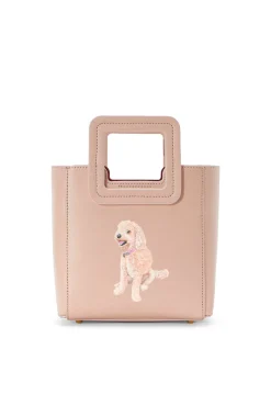Custom Handbags|Pet Handbags<STAUD CUSTOM MINI SHIRLEY LEATHER BAG BLUSH