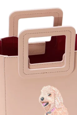 Custom Handbags|Pet Handbags<STAUD CUSTOM MINI SHIRLEY LEATHER BAG BLUSH