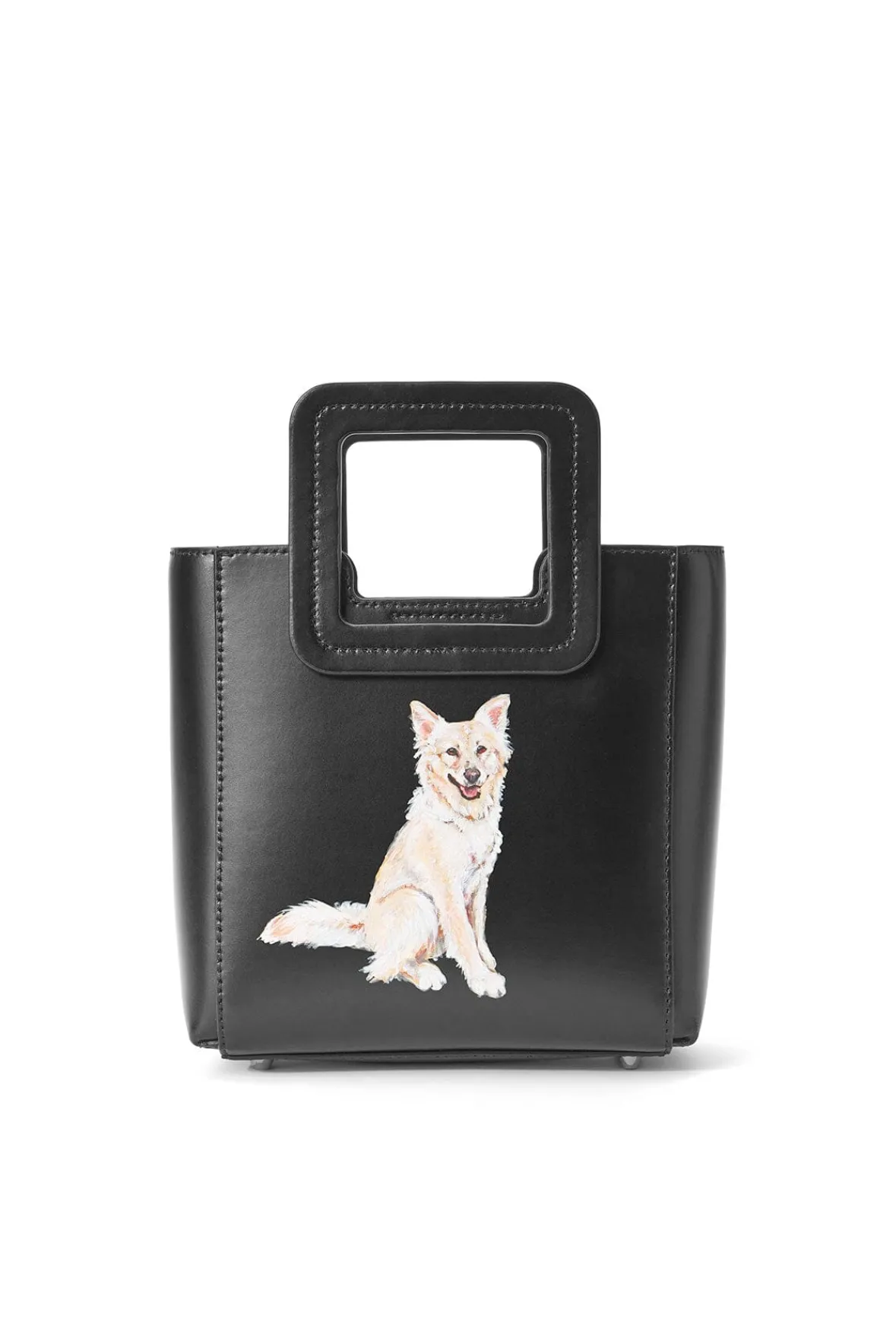 Custom Handbags|Pet Handbags<STAUD CUSTOM MINI SHIRLEY LEATHER BAG BLACK BLACKBLACK