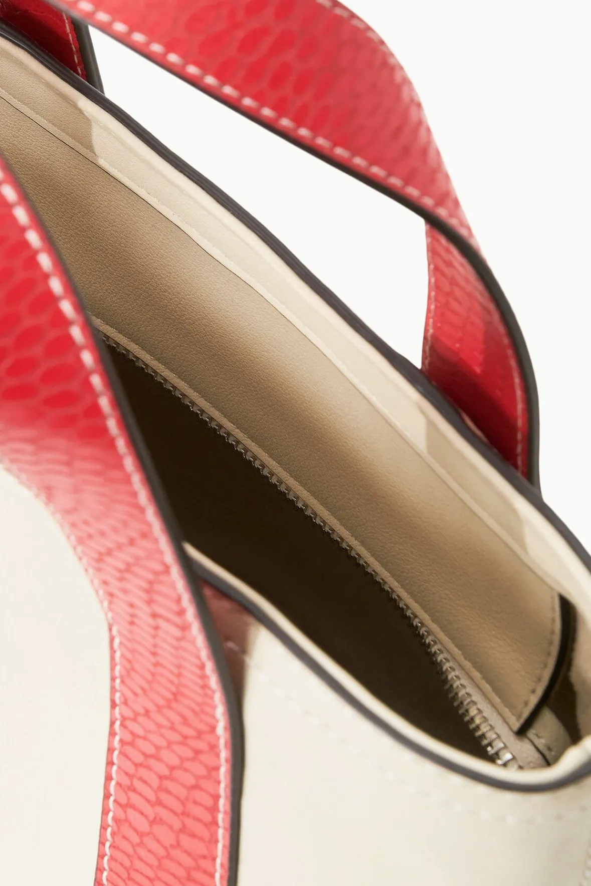 Pet Handbags|Custom Handbags<STAUD CUSTOM MONOGRAM ALLORA MINI TOTE CREAM RED ROSE CREAMREDROSE