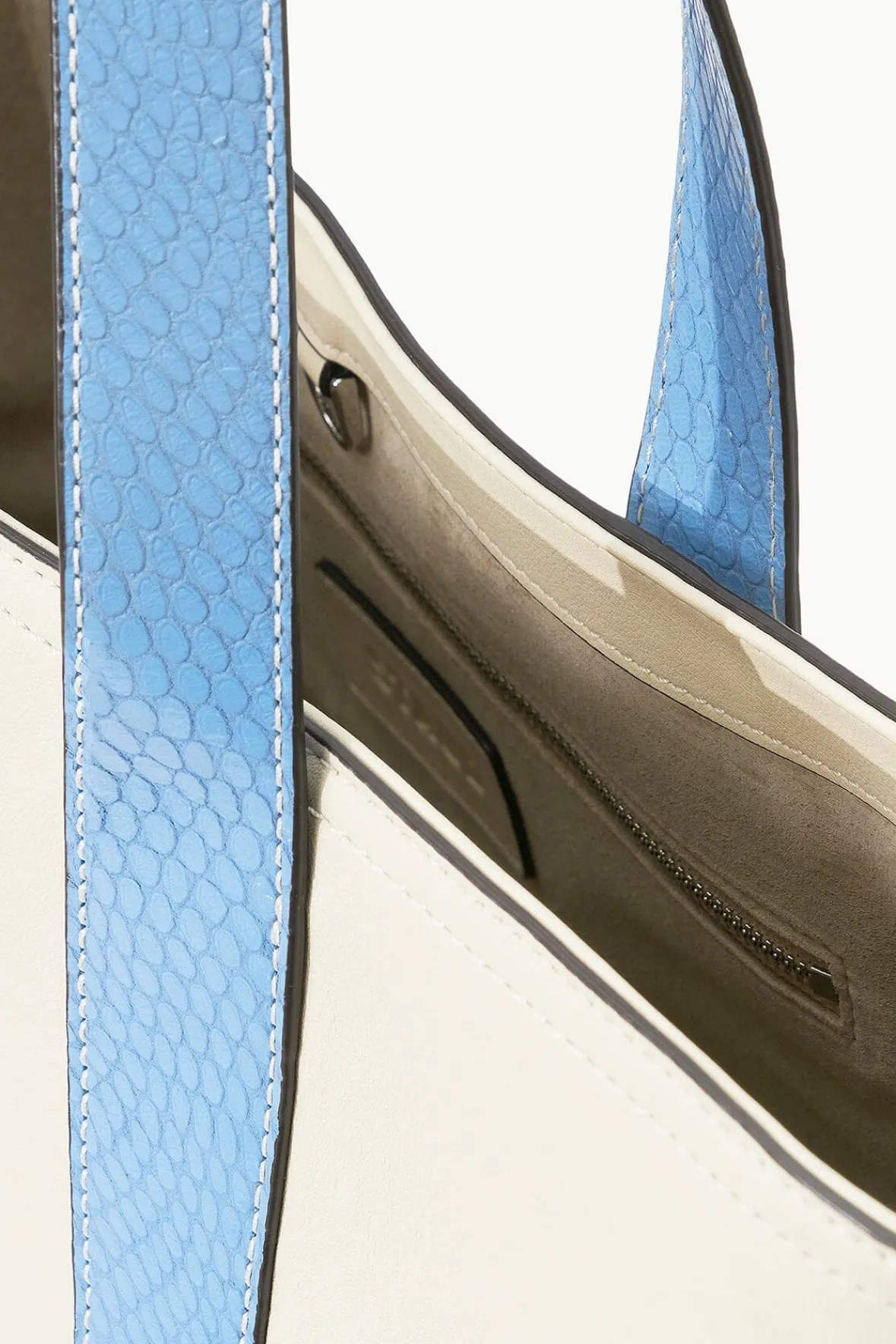 Totes|Pet Handbags<STAUD CUSTOM MONOGRAM ALLORA TOTE CREAM BLUE CREAMSTAUDBLUE
