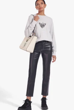 Custom Handbags|Pet Handbags<STAUD CUSTOM SHIRLEY LEATHER BAG   CREAM