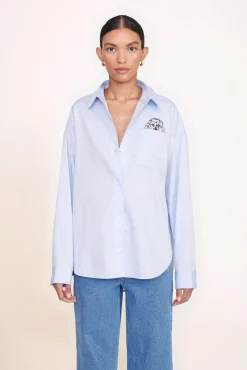 Pet Ready To Wear<STAUD CUSTOM x C.BONZ CLASSIC OVERSIZED SHIRT  OXFORD BLUE OXFORDBLUE