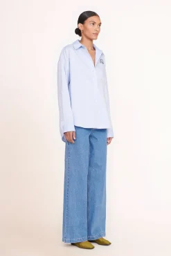 Pet Ready To Wear<STAUD CUSTOM x C.BONZ CLASSIC OVERSIZED SHIRT OXFORD BLUE OXFORDBLUE