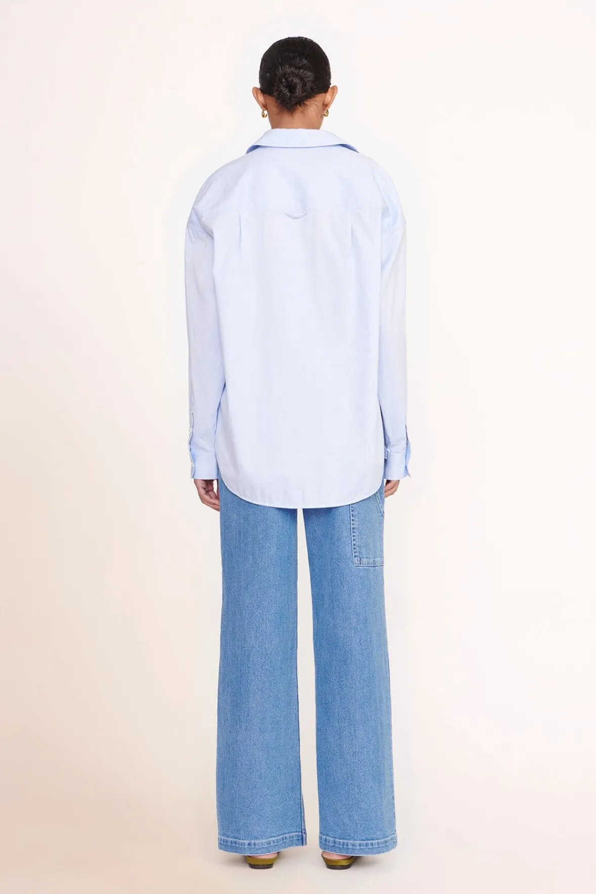 Pet Ready To Wear<STAUD CUSTOM x C.BONZ CLASSIC OVERSIZED SHIRT OXFORD BLUE OXFORDBLUE