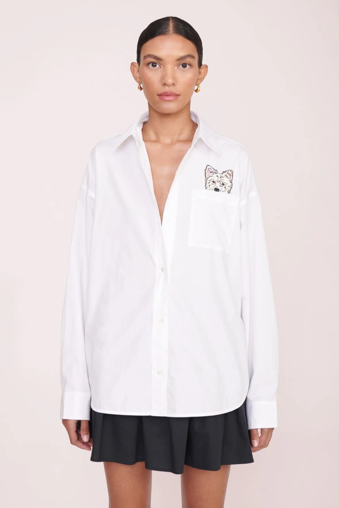 Pet Ready To Wear<STAUD CUSTOM x C.BONZ CLASSIC OVERSIZED SHIRT WHITE