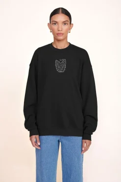 Pet Sweats & Knits<STAUD CUSTOM x C.BONZ OVERSIZED SWEATSHIRT BLACK