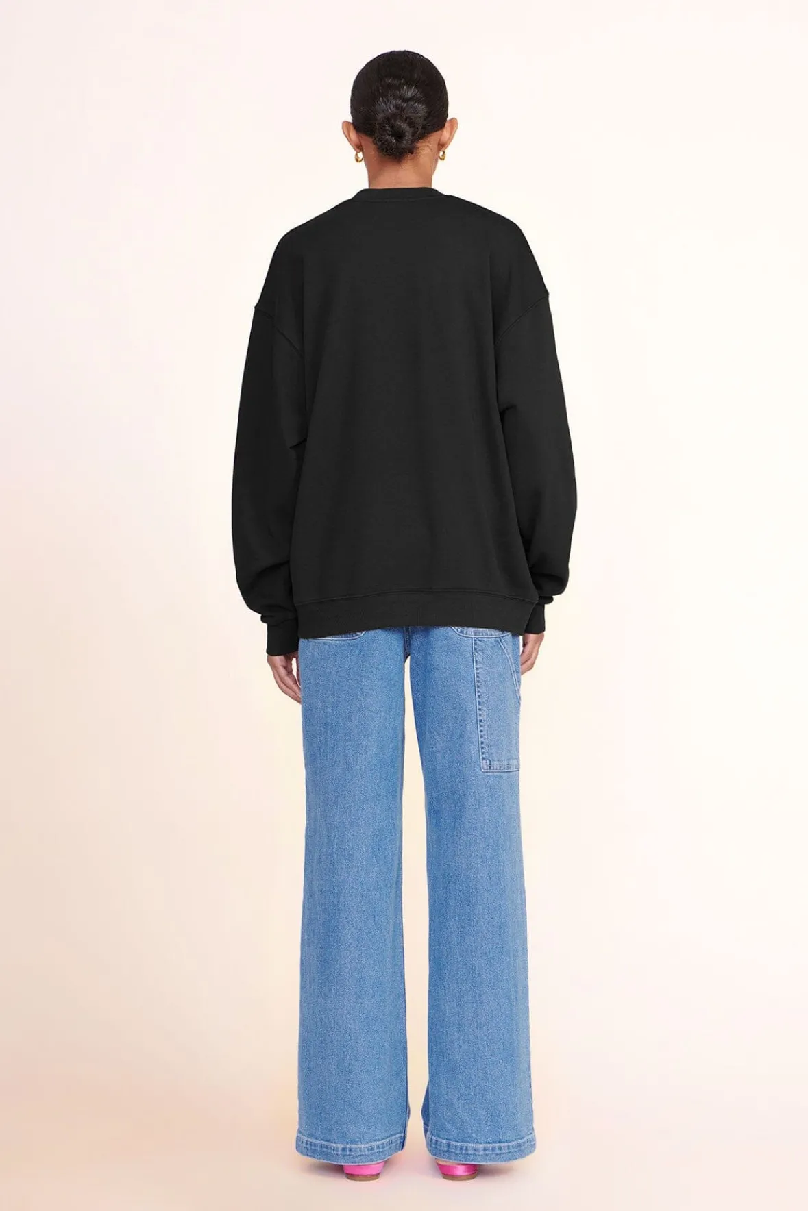 Pet Sweats & Knits<STAUD CUSTOM x C.BONZ OVERSIZED SWEATSHIRT BLACK