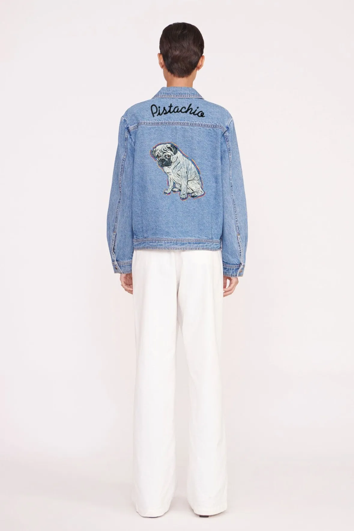 Pet Ready To Wear|Outerwear & Jackets<STAUD CUSTOM x C.BONZ OVERSIZED RYAN DENIM JACKET MEDIUM WASH MEDIUMWASH