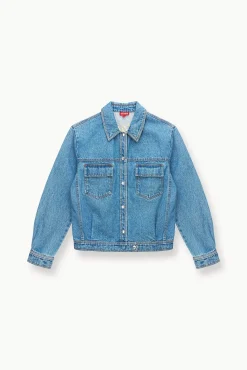 Pet Ready To Wear|Outerwear & Jackets<STAUD CUSTOM x C.BONZ OVERSIZED RYAN DENIM JACKET MEDIUM WASH MEDIUMWASH