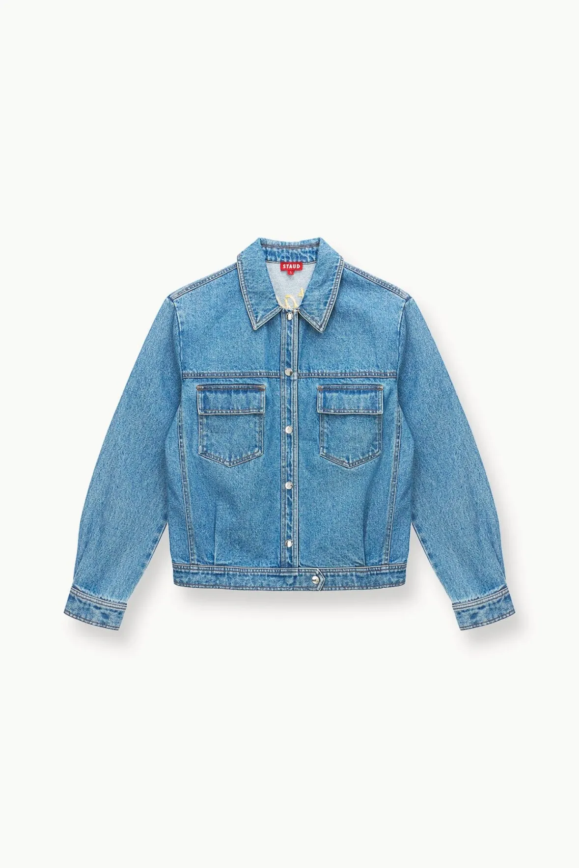 Pet Ready To Wear|Outerwear & Jackets<STAUD CUSTOM x C.BONZ OVERSIZED RYAN DENIM JACKET MEDIUM WASH MEDIUMWASH